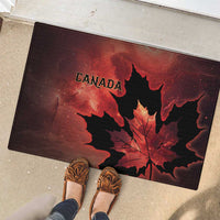 Canada Maple Leaf Rubber Doormat Red Galaxy Style - Wonder Print Shop