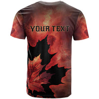 Personalized Canada Maple Leaf T Shirt Red Galaxy Style - Wonder Print Shop