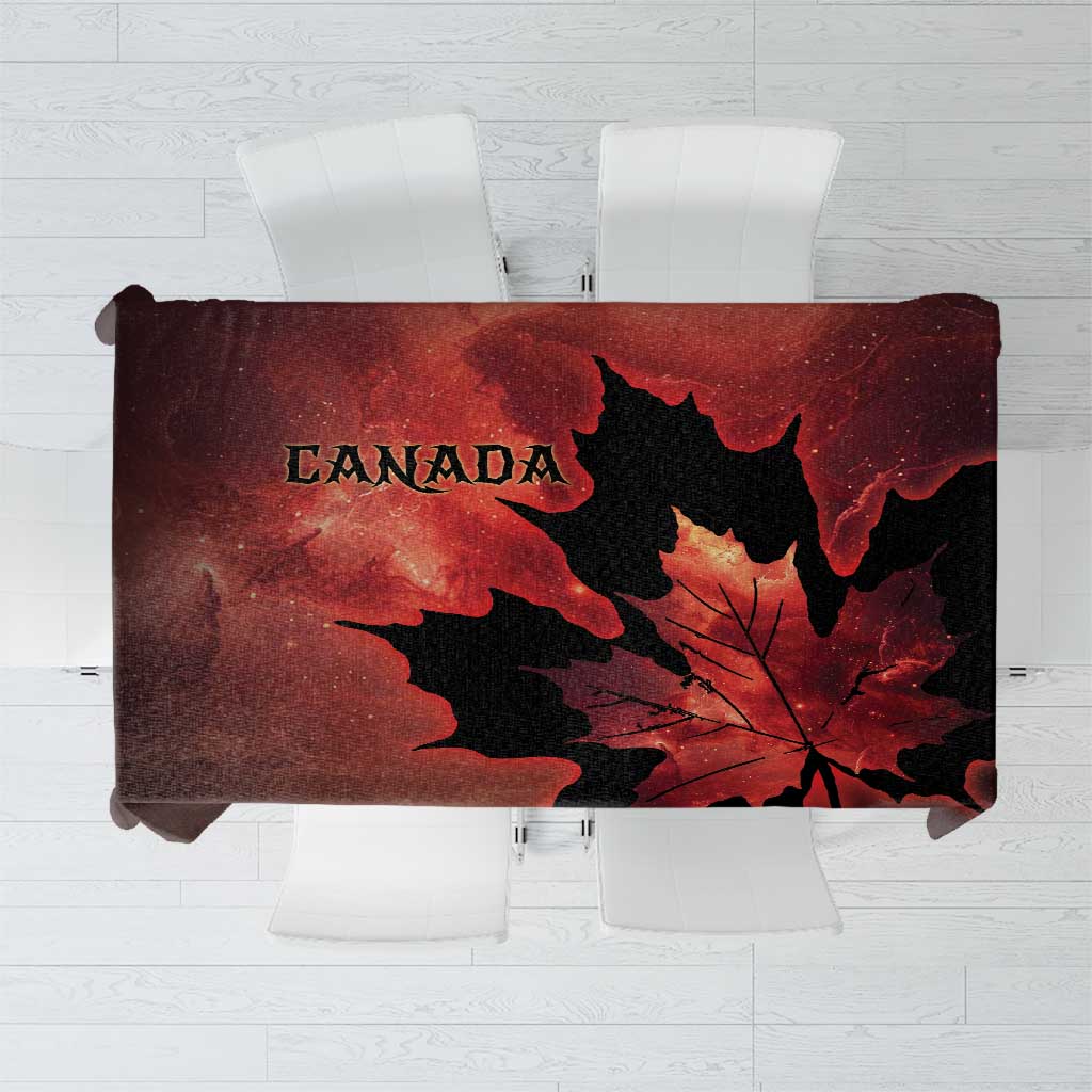 Canada Maple Leaf Tablecloth Red Galaxy Style - Wonder Print Shop