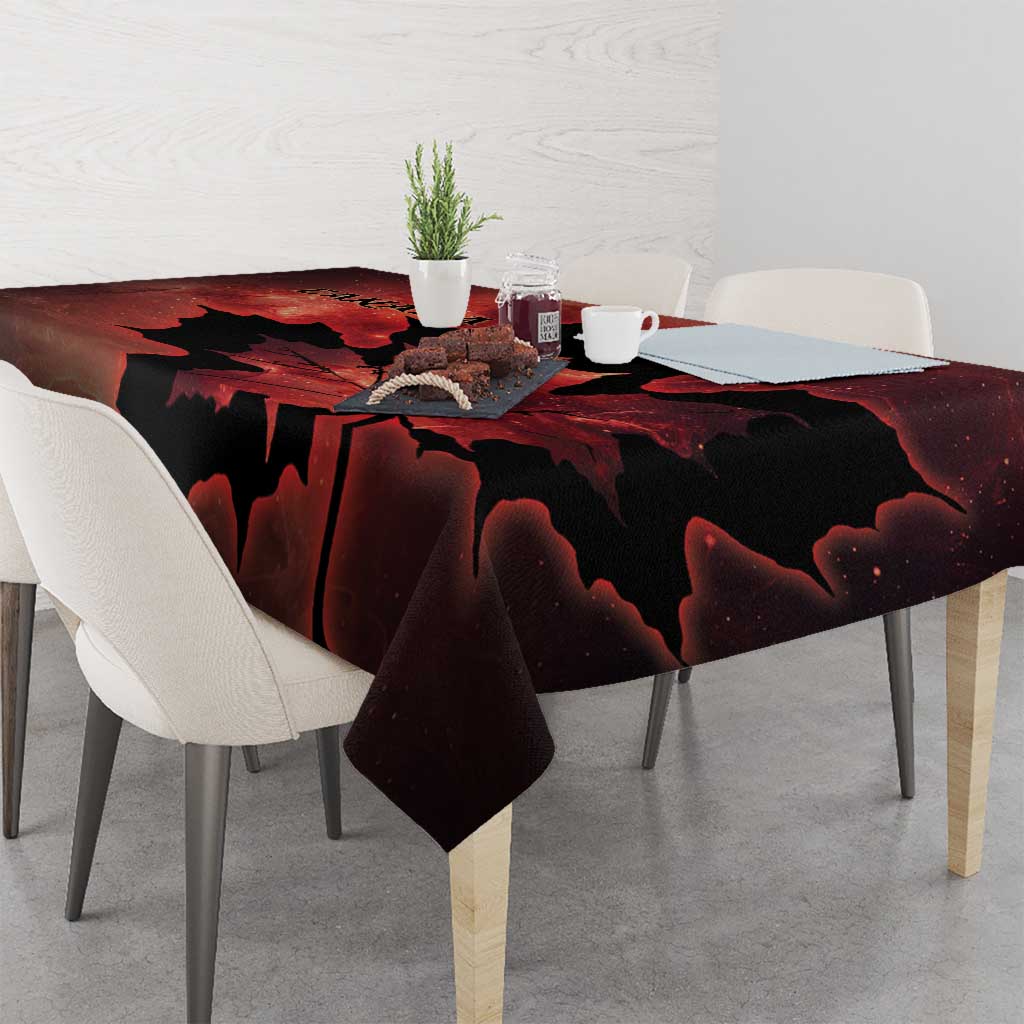 Canada Maple Leaf Tablecloth Red Galaxy Style - Wonder Print Shop