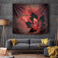 Canada Maple Leaf Tapestry Red Galaxy Style - Wonder Print Shop