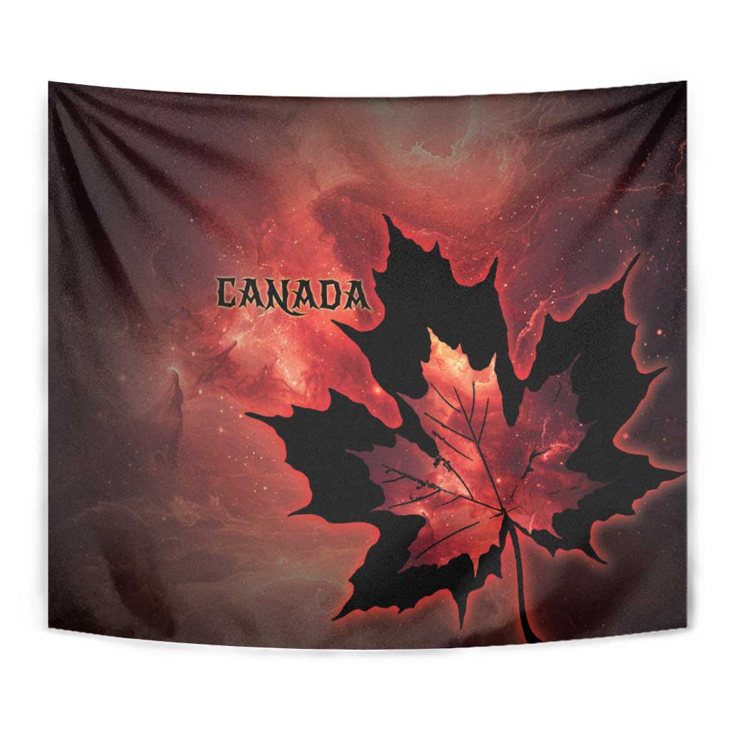 Canada Maple Leaf Tapestry Red Galaxy Style - Wonder Print Shop