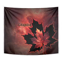 Canada Maple Leaf Tapestry Red Galaxy Style - Wonder Print Shop