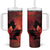 Personalized Canada Maple Leaf Tumbler With Handle Red Galaxy Style - Wonder Print Shop