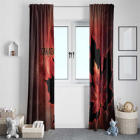Canada Maple Leaf Window Curtain Red Galaxy Style - Wonder Print Shop