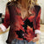 Personalized Canada Maple Leaf Women Casual Shirt Red Galaxy Style - Wonder Print Shop