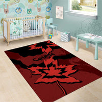Canada Maple Leaf Area Rug Unique Style Red Version - Wonder Print Shop