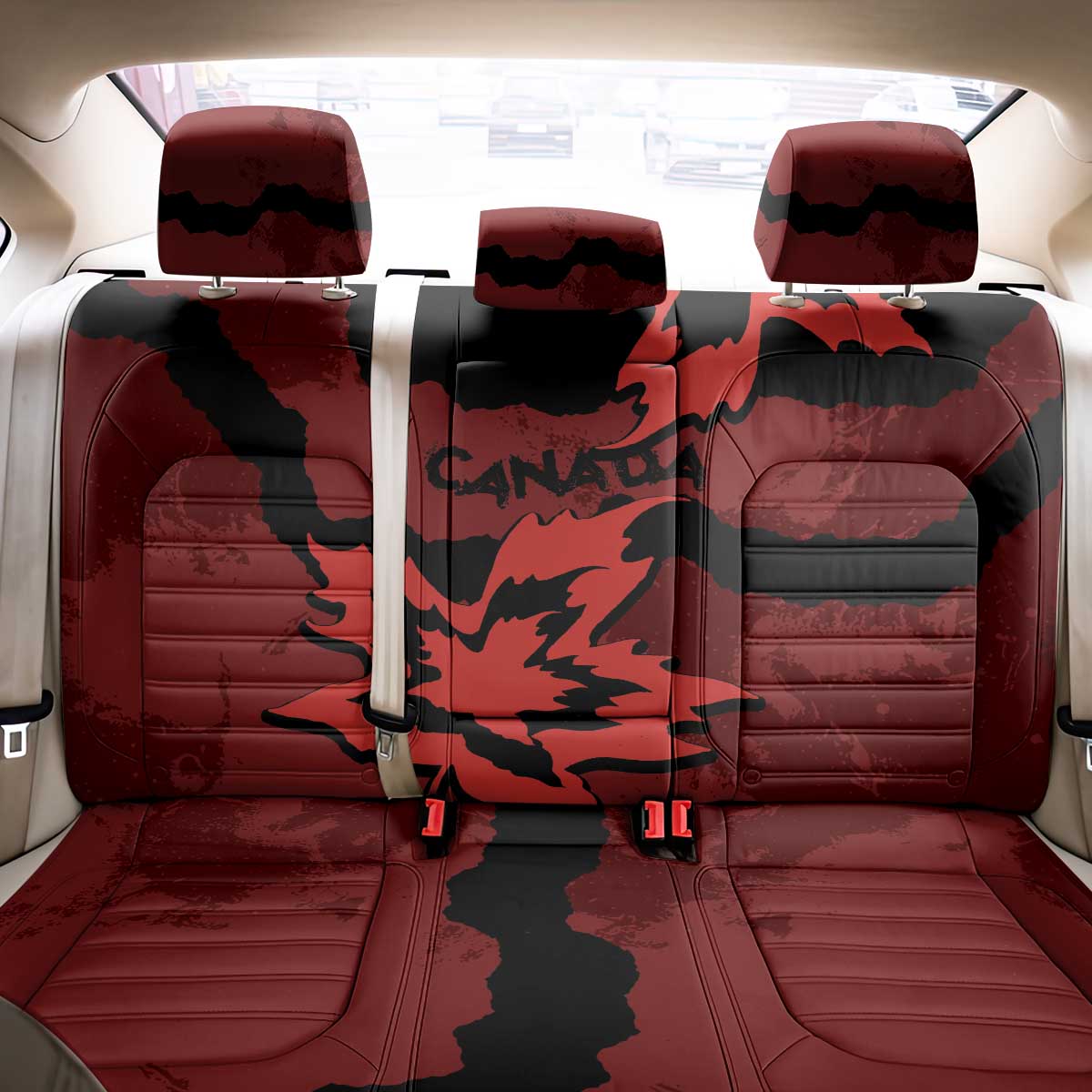 Canada Maple Leaf Back Car Seat Cover Unique Style Red Version - Wonder Print Shop