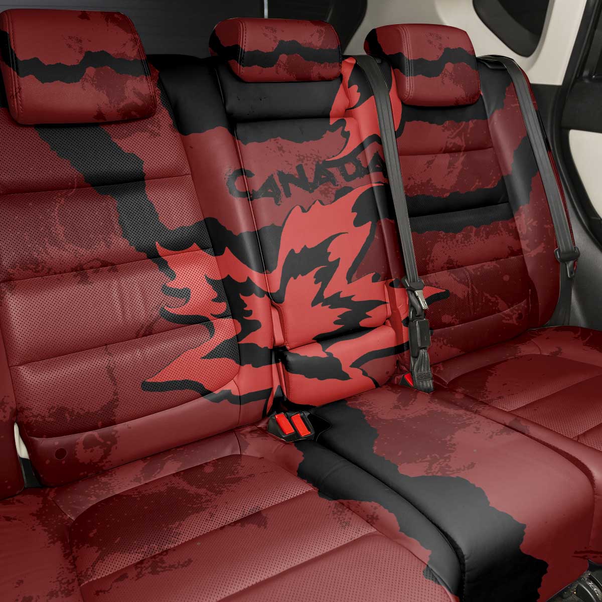 Canada Maple Leaf Back Car Seat Cover Unique Style Red Version - Wonder Print Shop
