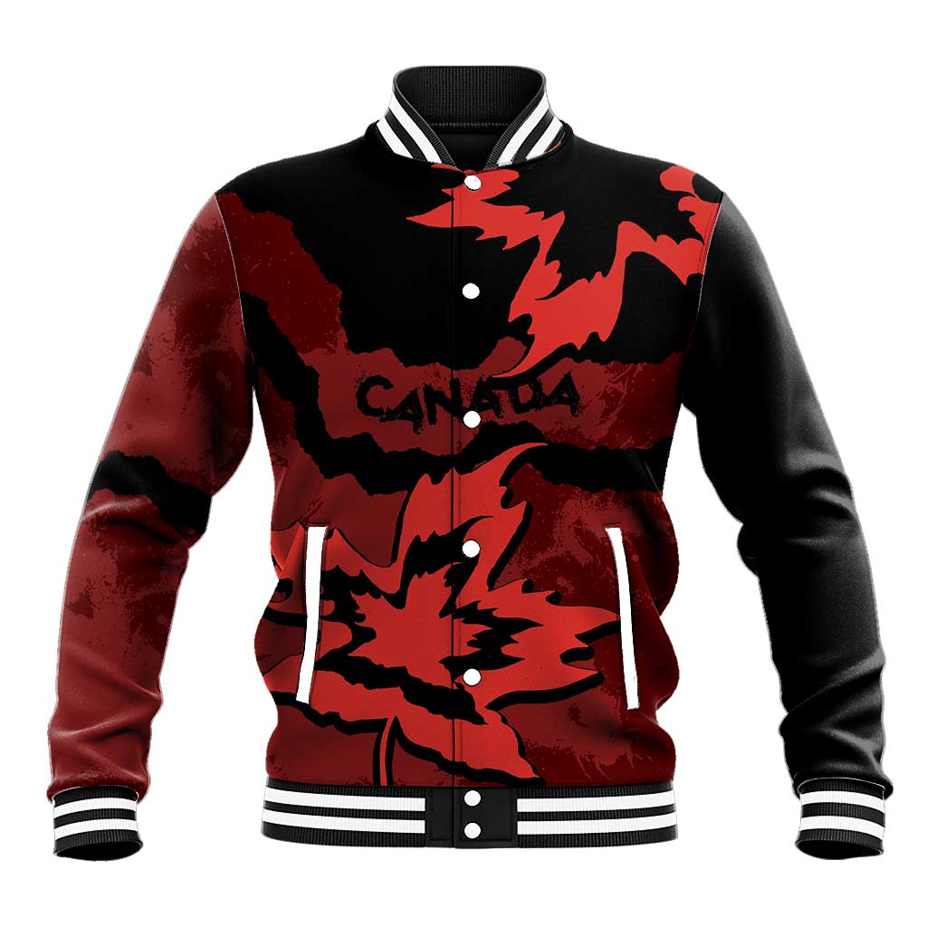 Canada Maple Leaf Baseball Jacket Unique Style Red Version - Wonder Print Shop