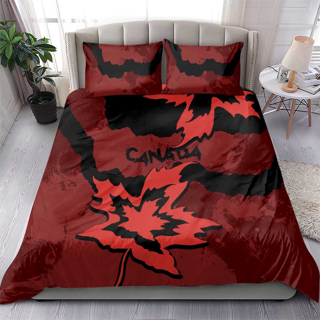 Canada Maple Leaf Bedding Set Unique Style Red Version - Wonder Print Shop