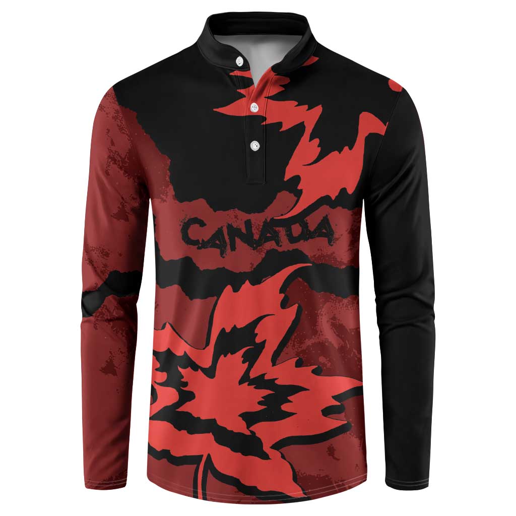 Canada Maple Leaf Button Sweatshirt Unique Style Red Version - Wonder Print Shop