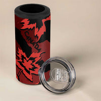 Canada Maple Leaf 4 in 1 Can Cooler Tumbler Unique Style Red Version - Wonder Print Shop