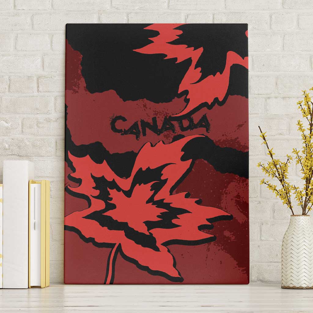 Canada Maple Leaf Canvas Wall Art Unique Style Red Version - Wonder Print Shop