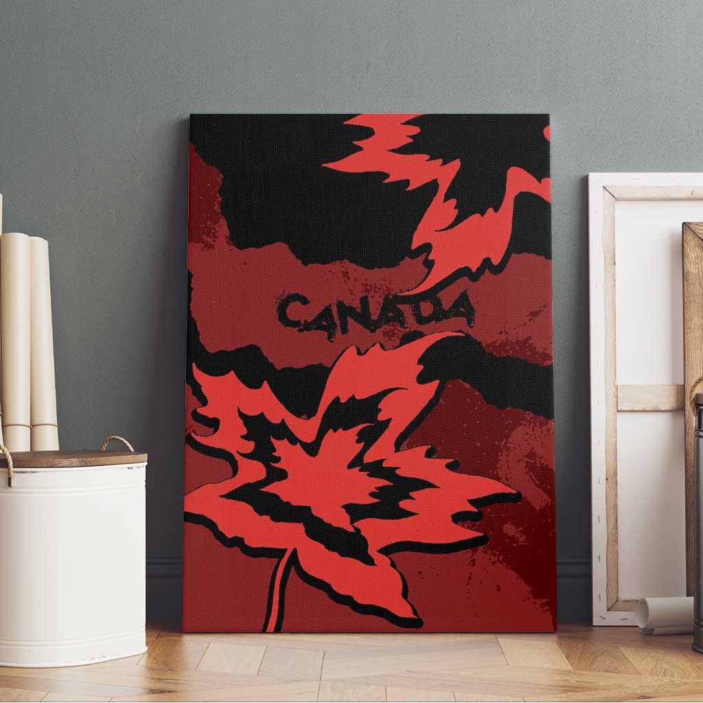 Canada Maple Leaf Canvas Wall Art Unique Style Red Version - Wonder Print Shop