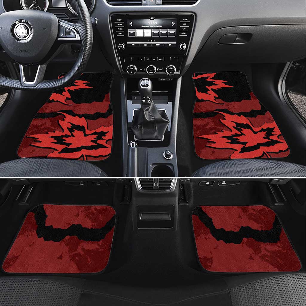 Canada Maple Leaf Car Mats Unique Style Red Version - Wonder Print Shop