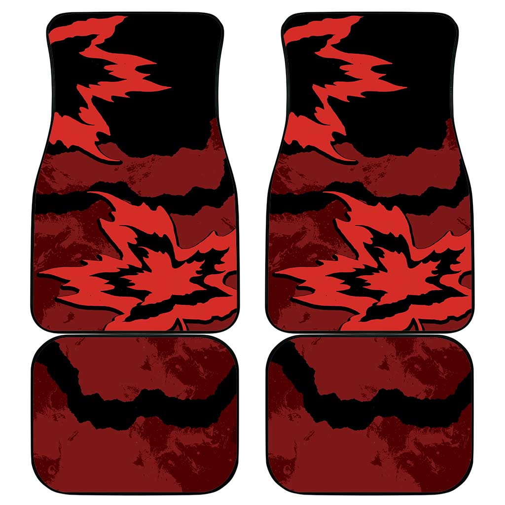Canada Maple Leaf Car Mats Unique Style Red Version - Wonder Print Shop