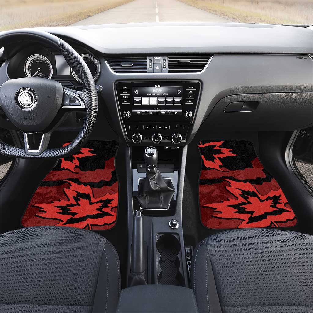 Canada Maple Leaf Car Mats Unique Style Red Version - Wonder Print Shop