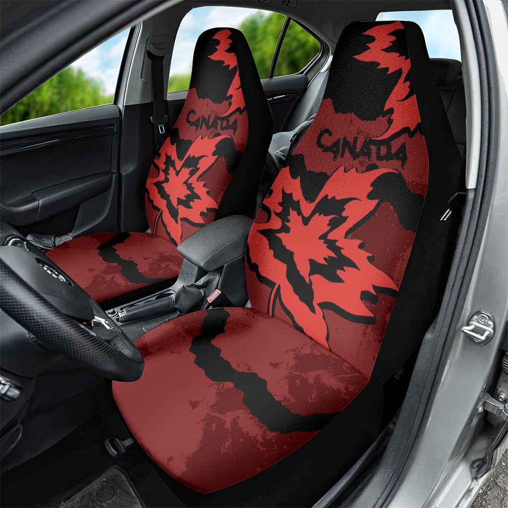 Canada Maple Leaf Car Seat Cover Unique Style Red Version - Wonder Print Shop