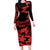Canada Maple Leaf Family Matching Long Sleeve Bodycon Dress and Hawaiian Shirt Unique Style Red Version - Wonder Print Shop