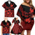 Canada Maple Leaf Family Matching Off Shoulder Short Dress and Hawaiian Shirt Unique Style Red Version - Wonder Print Shop