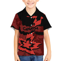 Canada Maple Leaf Family Matching Off Shoulder Short Dress and Hawaiian Shirt Unique Style Red Version - Wonder Print Shop
