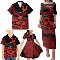 Canada Maple Leaf Family Matching Puletasi and Hawaiian Shirt Unique Style Red Version - Wonder Print Shop
