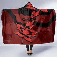 Canada Maple Leaf Hooded Blanket Unique Style Red Version - Wonder Print Shop