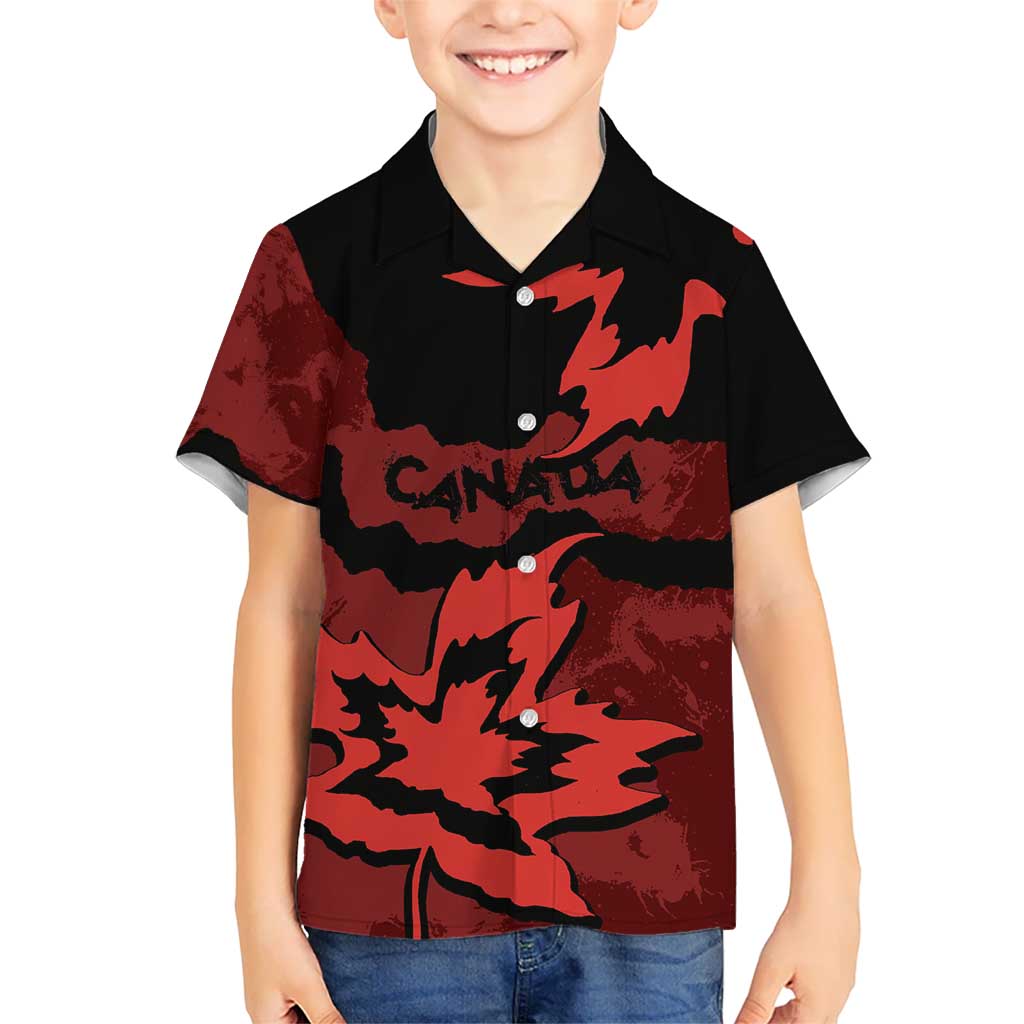 Canada Maple Leaf Kid Hawaiian Shirt Unique Style Red Version - Wonder Print Shop