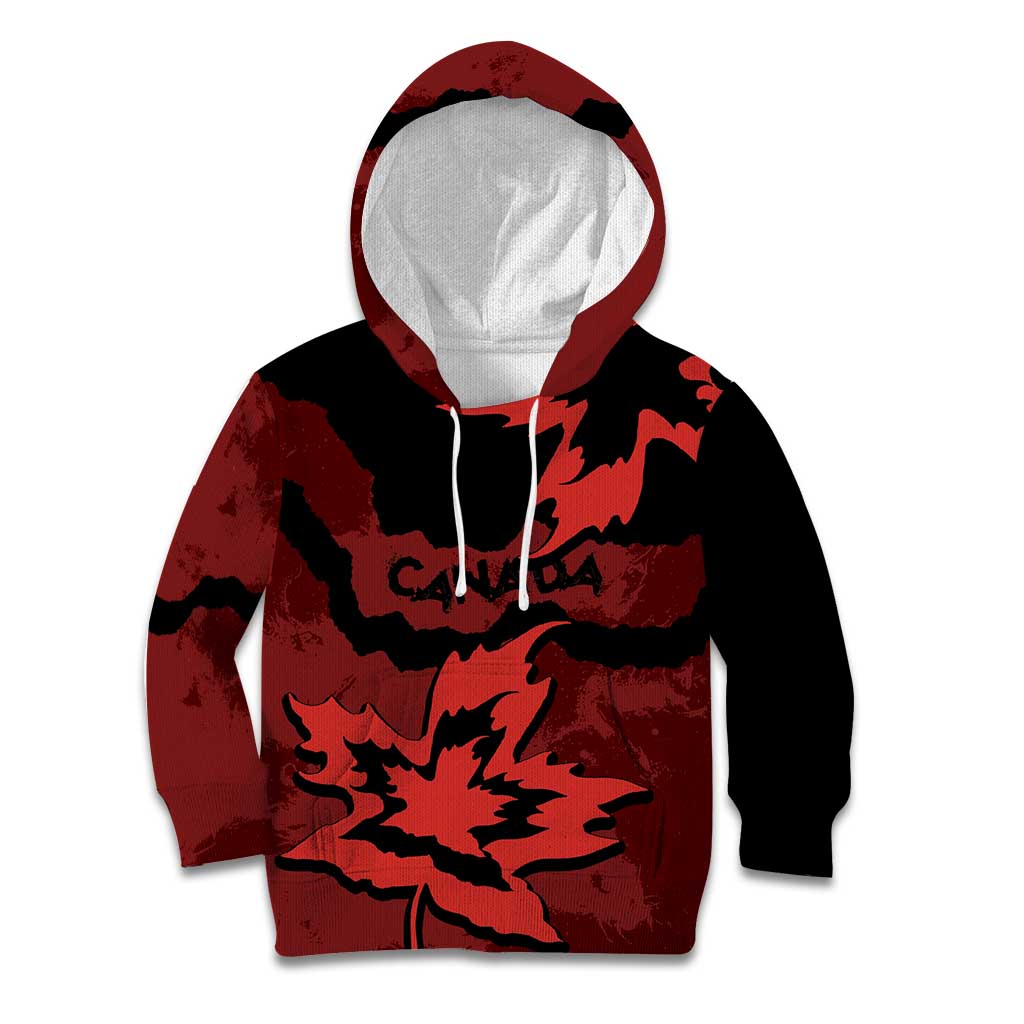 Canada Maple Leaf Kid Hoodie Unique Style Red Version - Wonder Print Shop