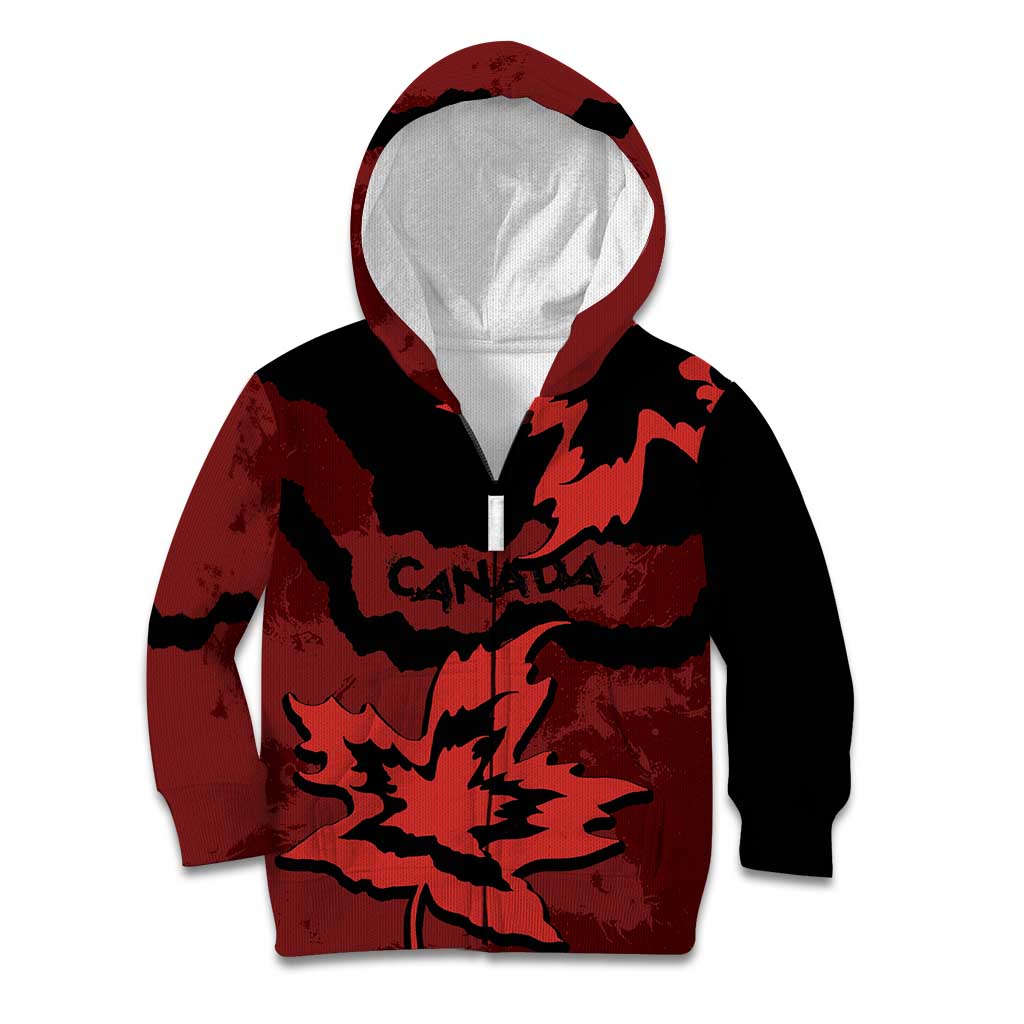 Canada Maple Leaf Kid Hoodie Unique Style Red Version - Wonder Print Shop