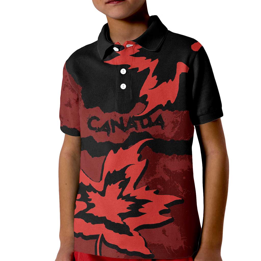 Canada Maple Leaf Kid Polo Shirt Unique Style Red Version - Wonder Print Shop