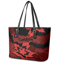 Canada Maple Leaf Leather Tote Bag Unique Style Red Version - Wonder Print Shop