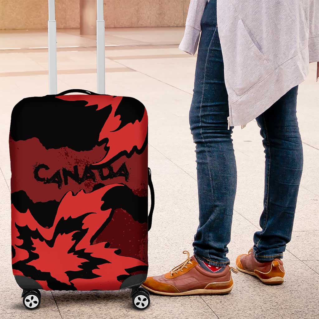 Canada Maple Leaf Luggage Cover Unique Style Red Version - Wonder Print Shop