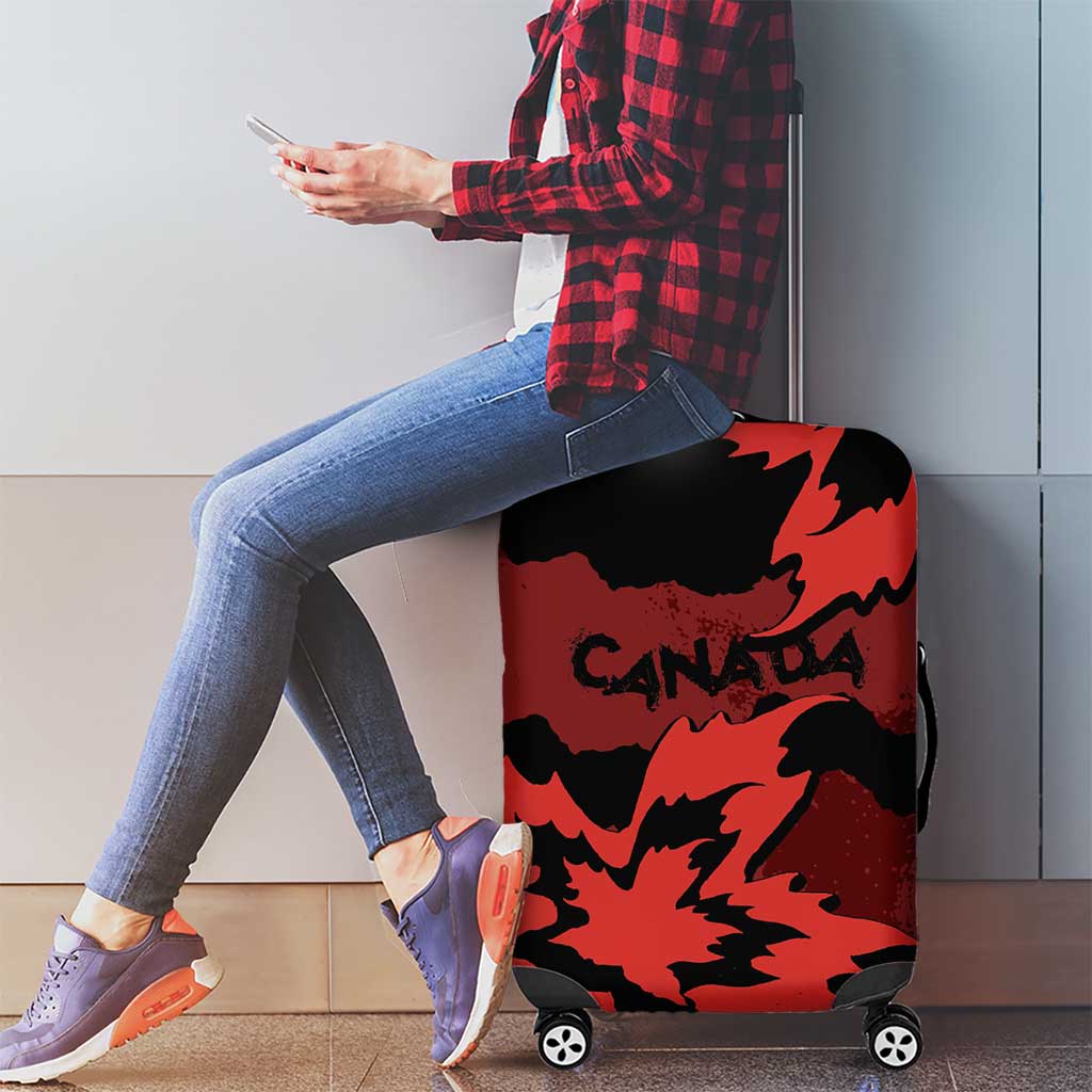 Canada Maple Leaf Luggage Cover Unique Style Red Version - Wonder Print Shop