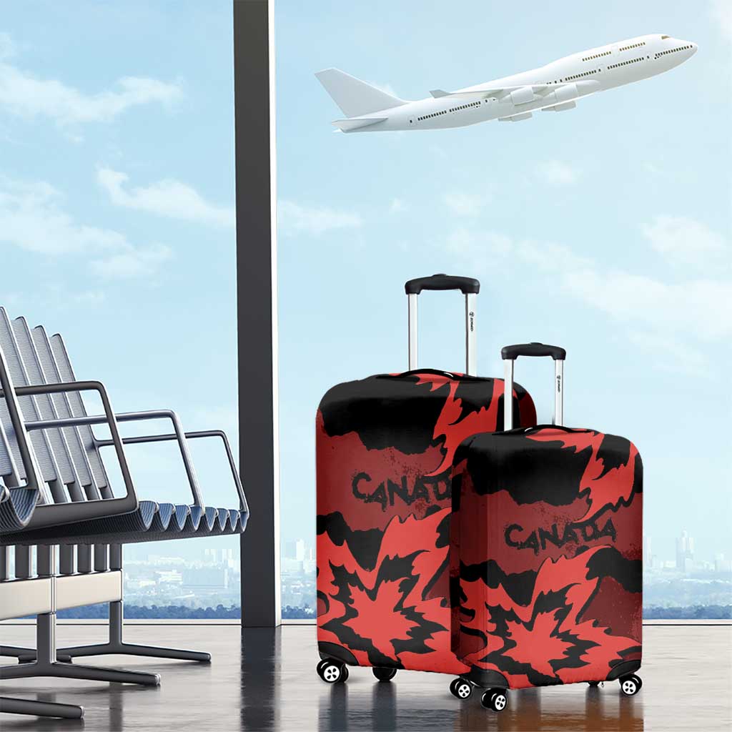 Canada Maple Leaf Luggage Cover Unique Style Red Version - Wonder Print Shop