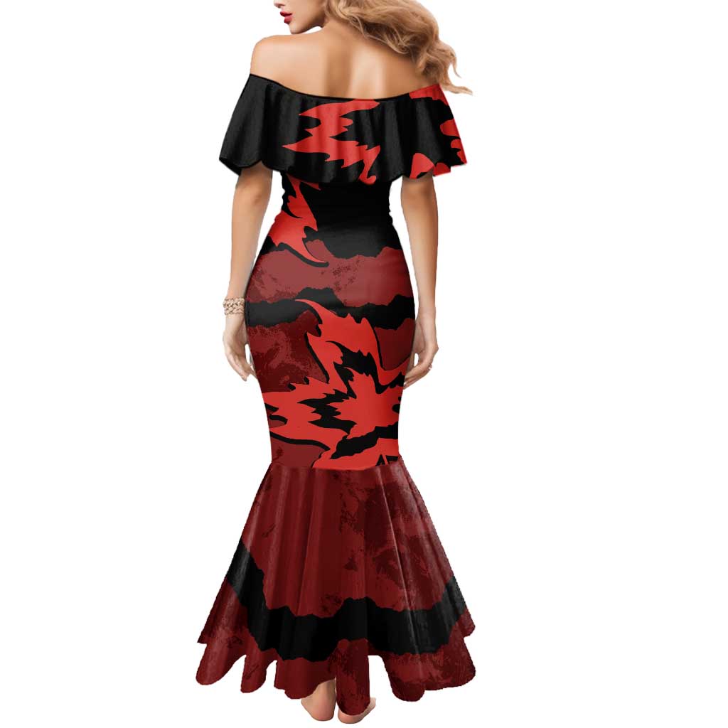 Canada Maple Leaf Mermaid Dress Unique Style Red Version - Wonder Print Shop