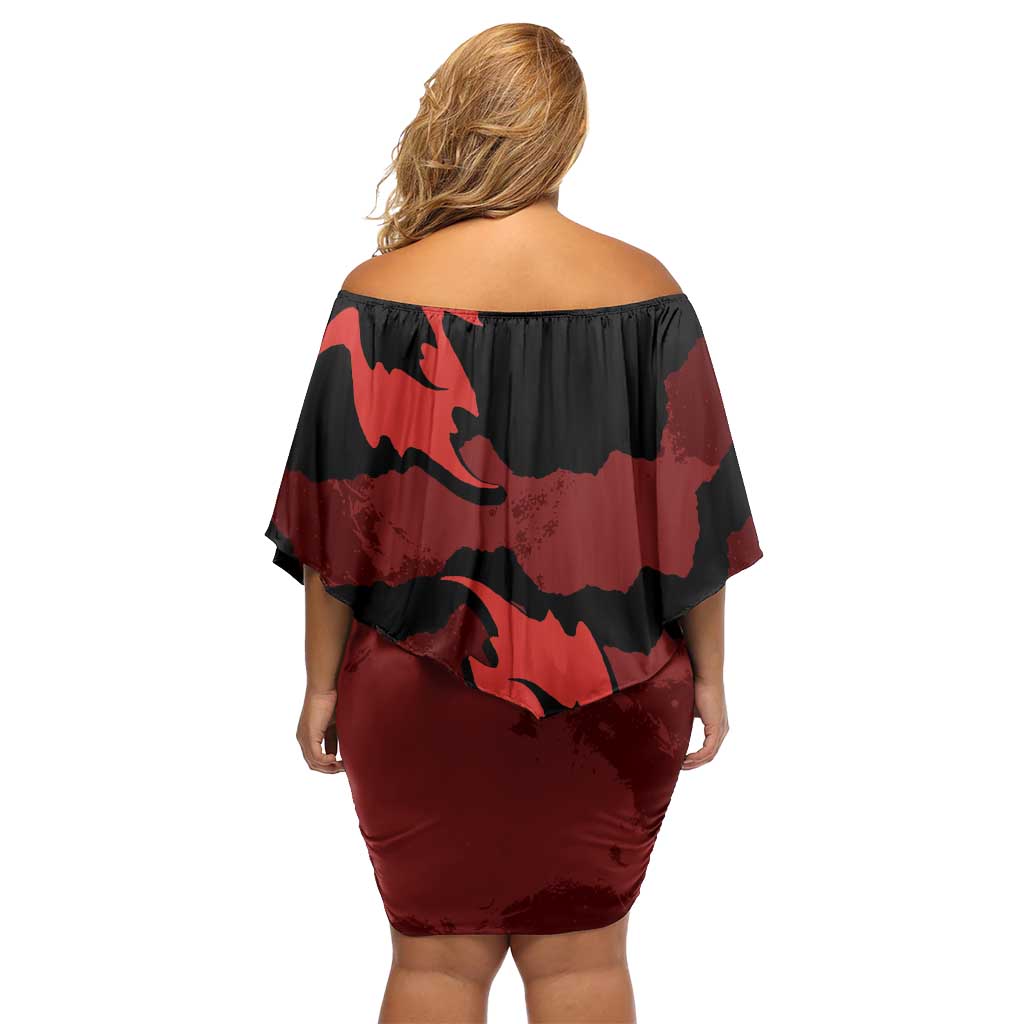 Canada Maple Leaf Off Shoulder Short Dress Unique Style Red Version - Wonder Print Shop