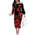 Canada Maple Leaf Off The Shoulder Long Sleeve Dress Unique Style Red Version - Wonder Print Shop