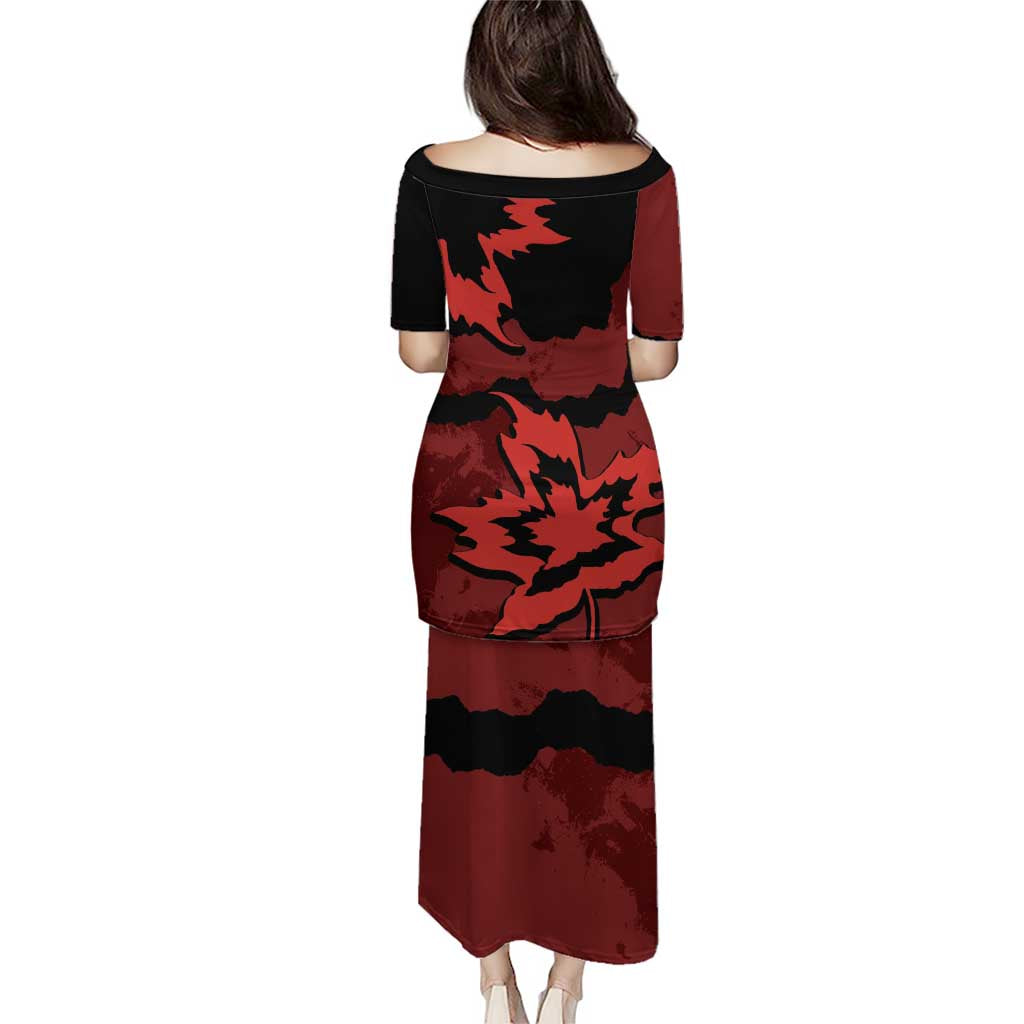 Canada Maple Leaf Puletasi Unique Style Red Version - Wonder Print Shop