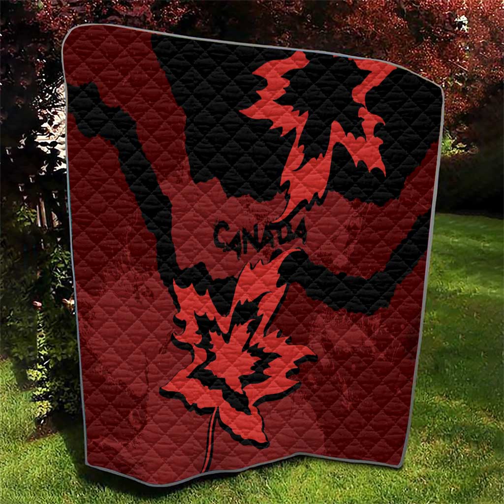 Canada Maple Leaf Quilt Unique Style Red Version - Wonder Print Shop