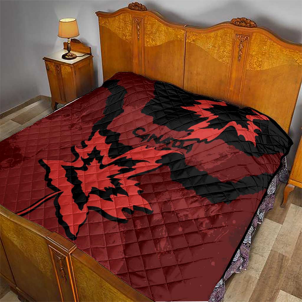 Canada Maple Leaf Quilt Unique Style Red Version - Wonder Print Shop