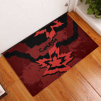 Canada Maple Leaf Rubber Doormat Unique Style Red Version - Wonder Print Shop