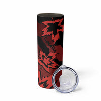 Canada Maple Leaf Skinny Tumbler Unique Style Red Version - Wonder Print Shop
