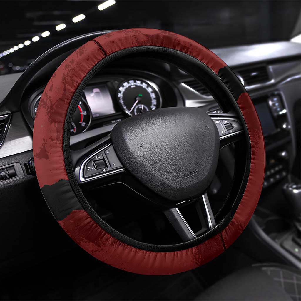 Canada Maple Leaf Steering Wheel Cover Unique Style Red Version - Wonder Print Shop