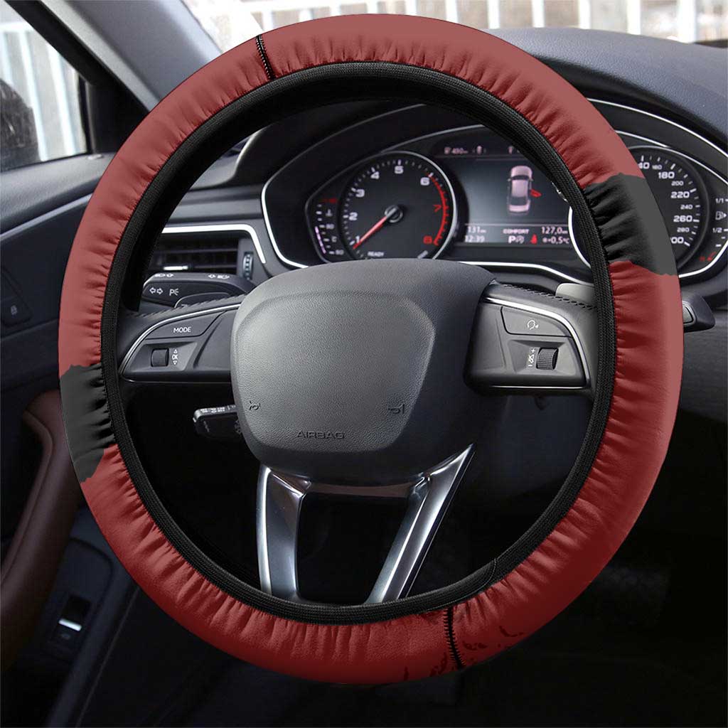 Canada Maple Leaf Steering Wheel Cover Unique Style Red Version - Wonder Print Shop