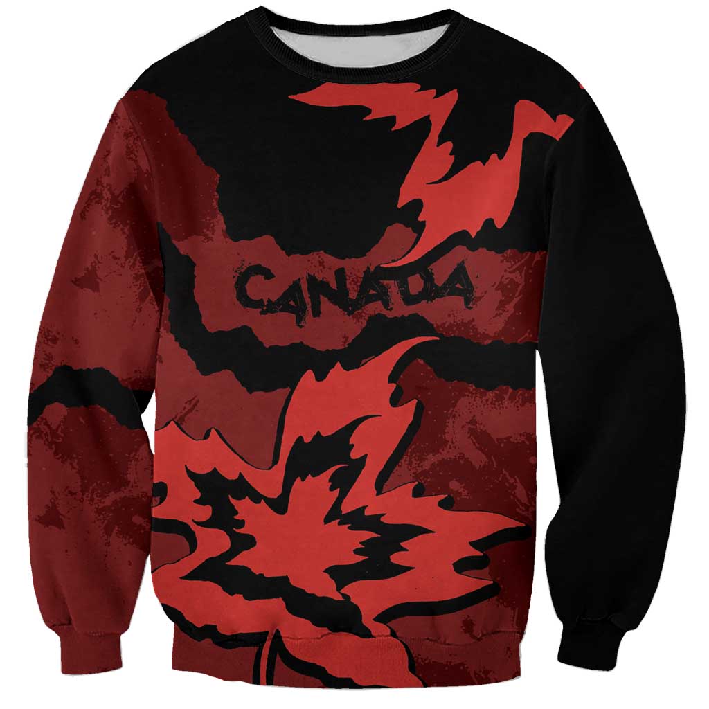 Canada Maple Leaf Sweatshirt Unique Style Red Version - Wonder Print Shop