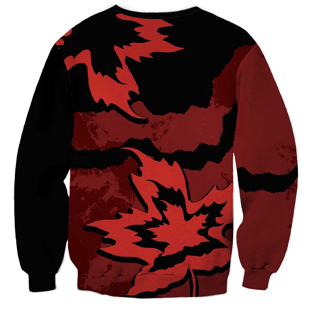 Canada Maple Leaf Sweatshirt Unique Style Red Version - Wonder Print Shop