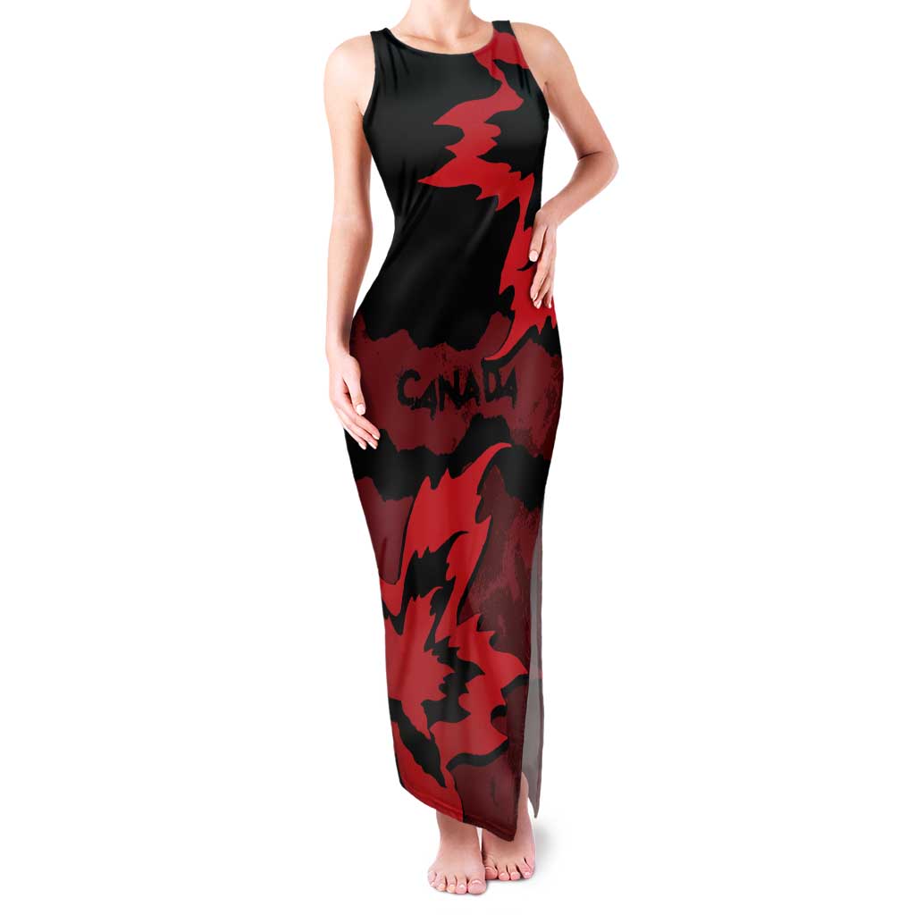 Canada Maple Leaf Tank Maxi Dress Unique Style Red Version - Wonder Print Shop