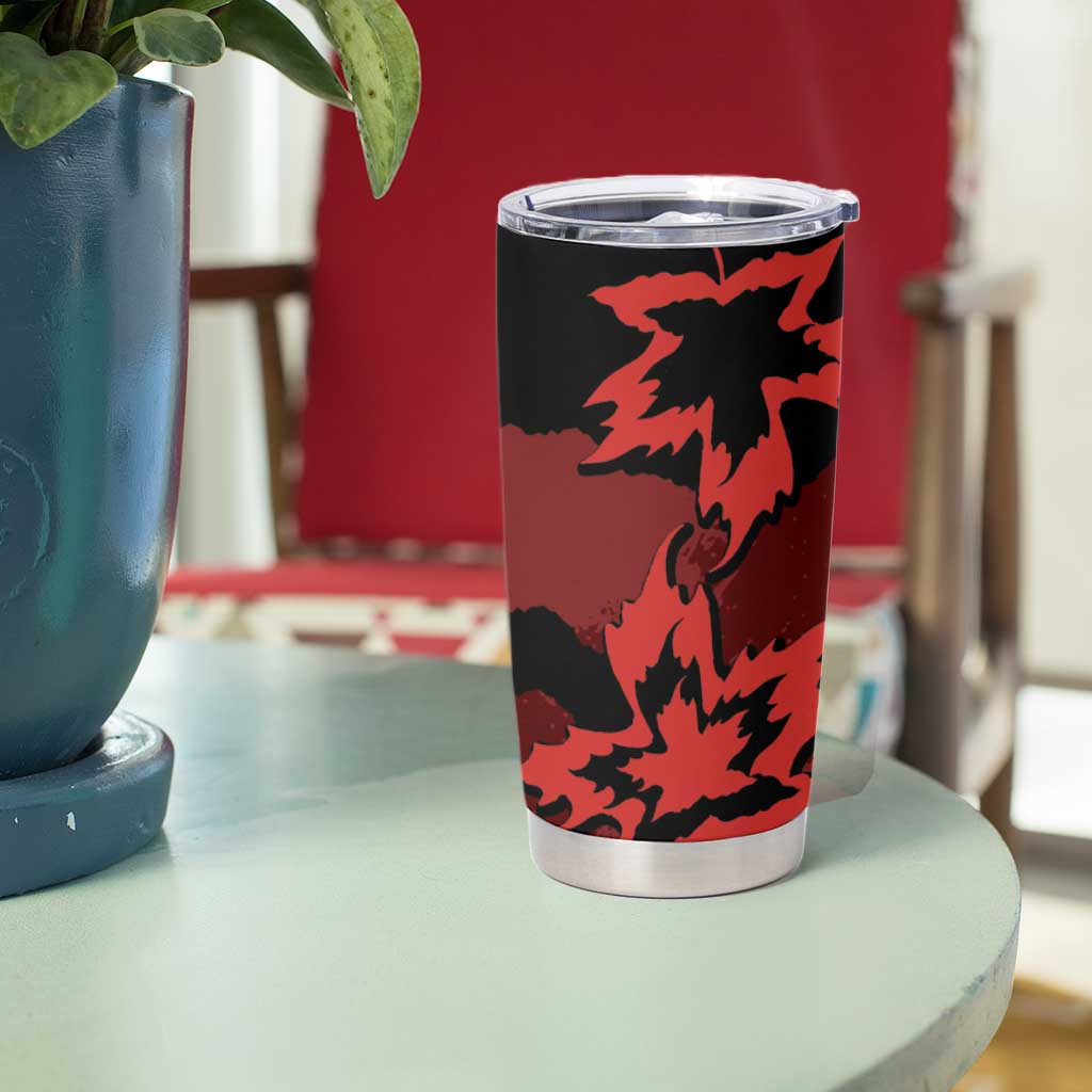 Canada Maple Leaf Tumbler Cup Unique Style Red Version - Wonder Print Shop